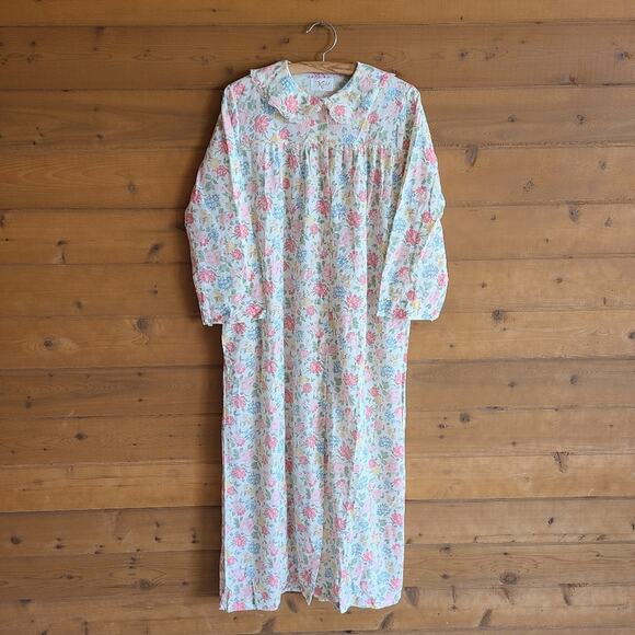 Vintage Other - Vintage 60's 70's Katz Floral Prairie Night Robe Dressing Gown Cottagecore